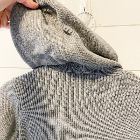 Hanna Anderson | Knit Long Hooded Embroidered Cardigan Sweater Size 150- US 12 - Picture 7 of 10